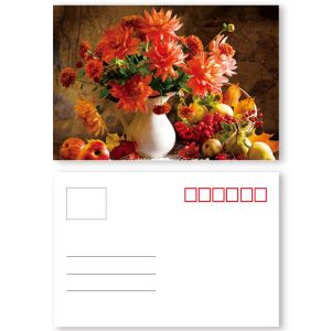 Beautiful Flower Design 3D lenticular postcard printing PET/ PP Landscape