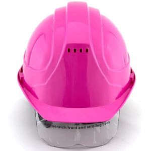 EN397 Safety Hard Hats ABS Vented Construction Helmet With Face Shield