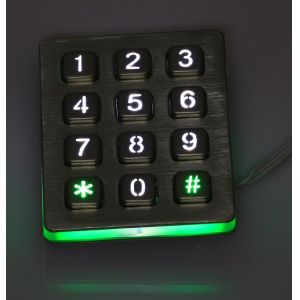 China 304 stainless steel backlit keypad with blue leds on sale