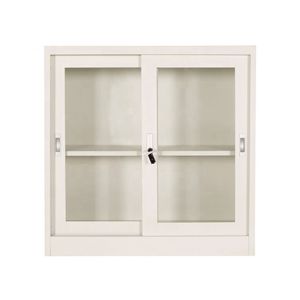 2 Sliding Door Vertical Metal Bookshelf Fireproof Filing Cabinet
