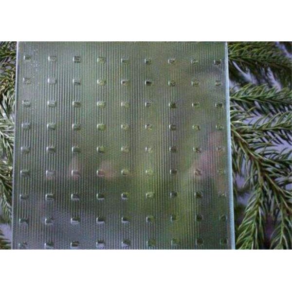 Diamond / Nashiji Decorative Patterned Glass Flat Shape For Construction