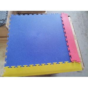 PVC textured visible joint interlocking floor tiles 462