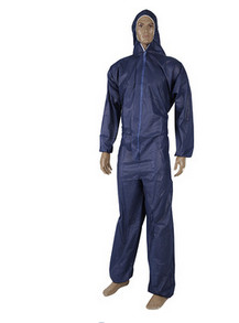 Buy 2XL Disposable Hooded Coveralls Medical Disposable Dust Suits Dark Blue at wholesale prices