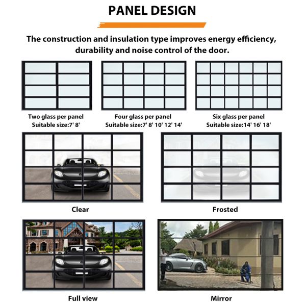 Powder Coating Sectional Aluminium Garage Doors Acoustic Insulation