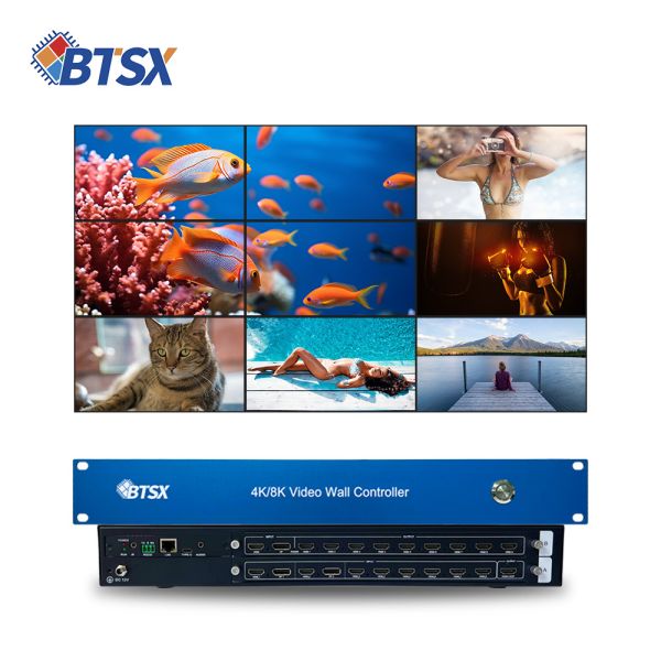 Bitvisus 8 in 9 Out Video Wall Controller with DP 1.2 and 4K60 Input for Multi