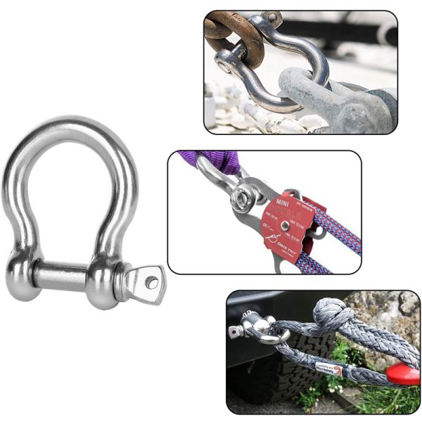 304/316 Stainless Steel Bow Shackle Rigging Hardware with Precision Casting Technology