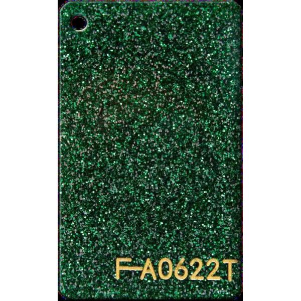 Buy Green Emerald Glitter Acrylic Sheets Impact Resistance Easy To Clean at wholesale prices