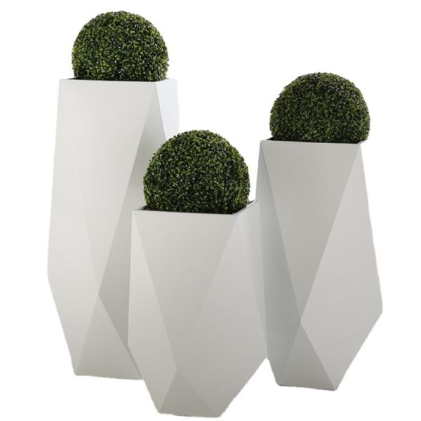 Decorative aesthetic cone flower pots geometric stand planter