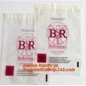 Biodegradable Biohazard Specimen Bag, Biohazard Specimen Transport Bag, Medical