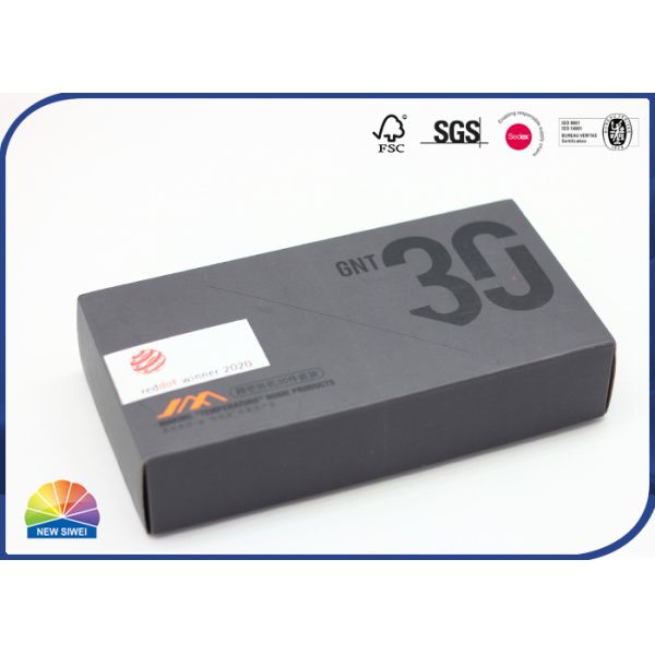 Buy Matte Black Corrugated Packaging Box Enviromental Friendly Boxes For 3C Accessories Packing at wholesale prices