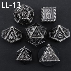 DND metal dice, Dragon and Dungeon polyhedral RPG dice, 7 tabletop game dragon