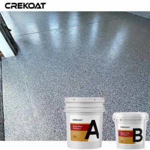 Quick Recoating Vinyl Chip Epoxy Flooring High Gloss Elegant Surface