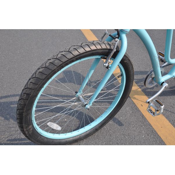 120kg Load Capacity 29" 3.0 Tire 7 Speed Aluminum Step Thru Lady Beach Cruiser Bicycle
