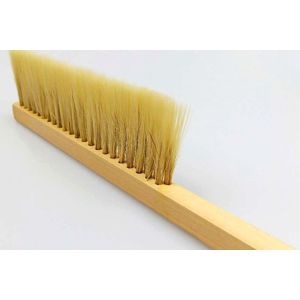 Double Rows Wooden Handle Plastic Hair Bee Brushes For Beekeeping