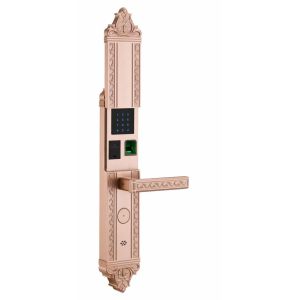 Zinc Alloy Fingerprint Access Control Door Lock 500 DPI 100 Password