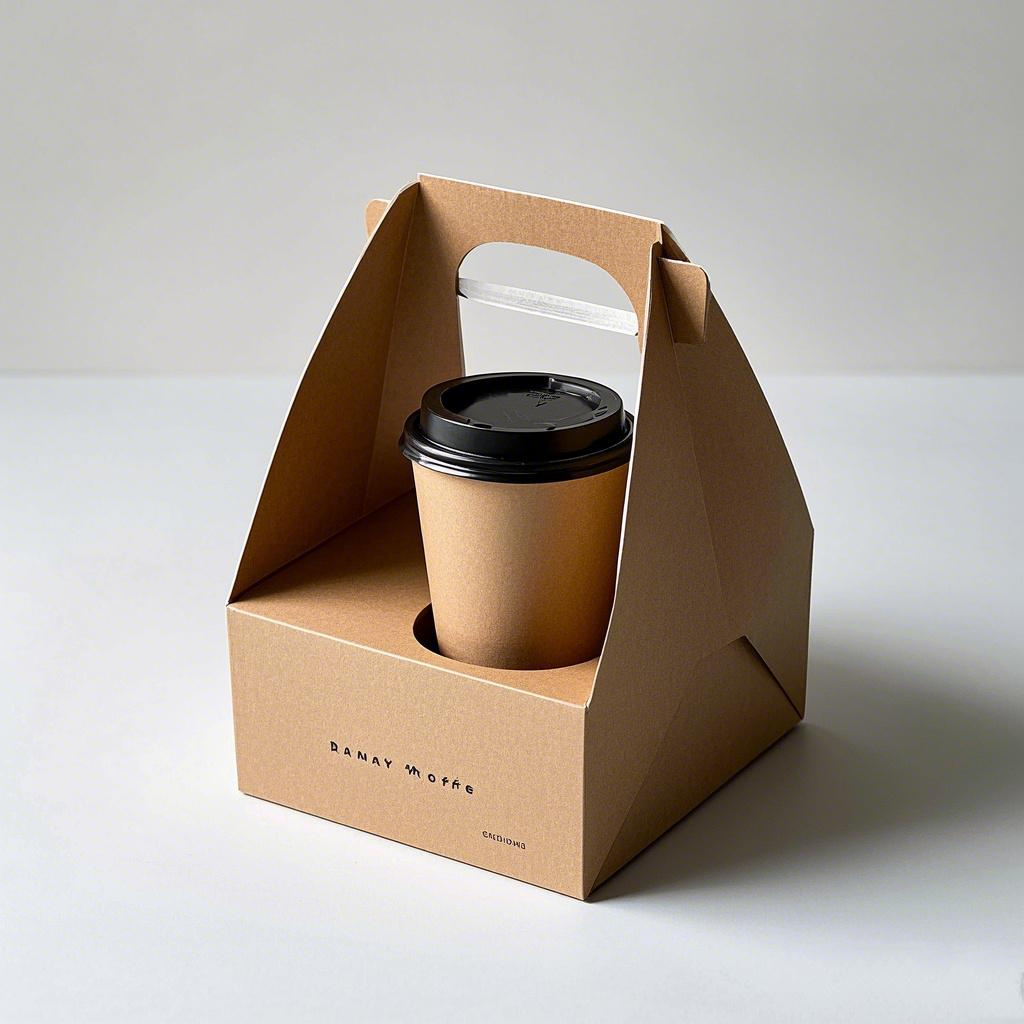 Fixed Anti-spill Reusable Beverage Packing Box for Takeout Coffee and Beverages