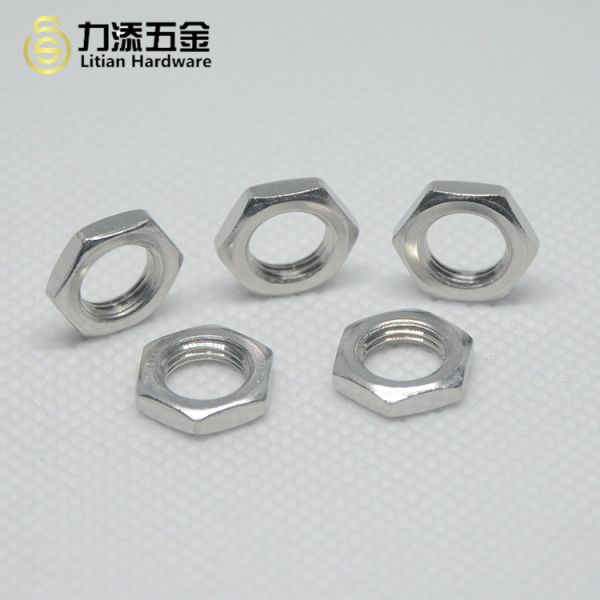 Powder Coating DIN 439 Nut , OEM Extra Thin Heavy Hex Jam Nut