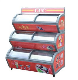 Wanbao Compressor Ice Cream Showcase Refrigerator Static Cooling