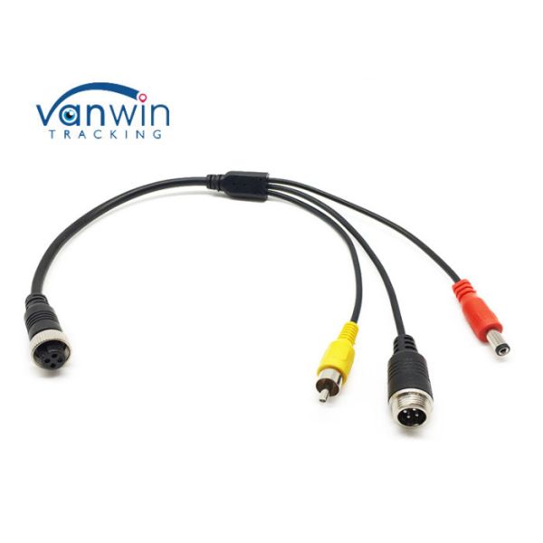 Buy DVR Accessories, external Microphone Adapter 4 Pin Female Aviation Plug to 4pin male+RCA+DC at wholesale prices