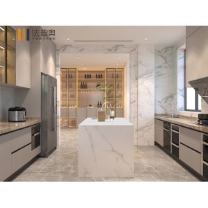 Modern Elegance U Shaped Stainless Steel Kitchen Cabinet With Seamless