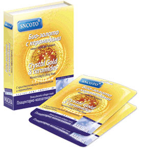 Buy Collagen Mating Mask based on biologically active crystal gold at wholesale prices