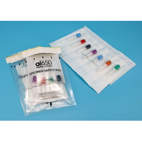Buy 95KPa Oxygen Barrier Biohazard Sample Bags 0.2mm Thickness at wholesale prices