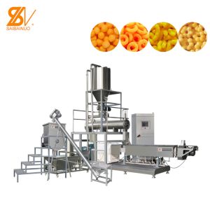 automatic poha puffed rice snacks food making extruder industrial