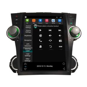 12.1 Inch Tesla Vertical Screen Car Dvd Radio Player For Toyota Highlander