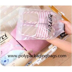 Transparent PE Drawstring Plastic Bags For Garment Storage