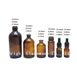 cheap 10ml Brown Glass Oil Bottle, glass dropper bottle for essential oil sale