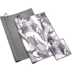 Highly Absorbent SGS Golf Microfiber Towel With Hanging Loop Included