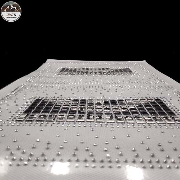 United Nations Logo Rhinestone Applique Patches Eco Friendly Customized Size