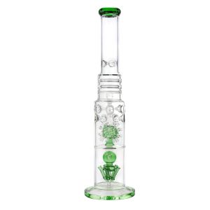 Double Percolator Glass Bongs Hookah Heavy Glass 9mm