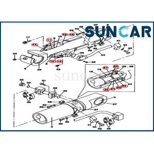 Quality LZ007720 CASE Repair Seal Kit Model CX800B Bucket Cylinder Rebuild Kit for sale