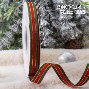 2cm 2.5cm Christmas Printed Ribbons ISO14001 Personalised Xmas Ribbon