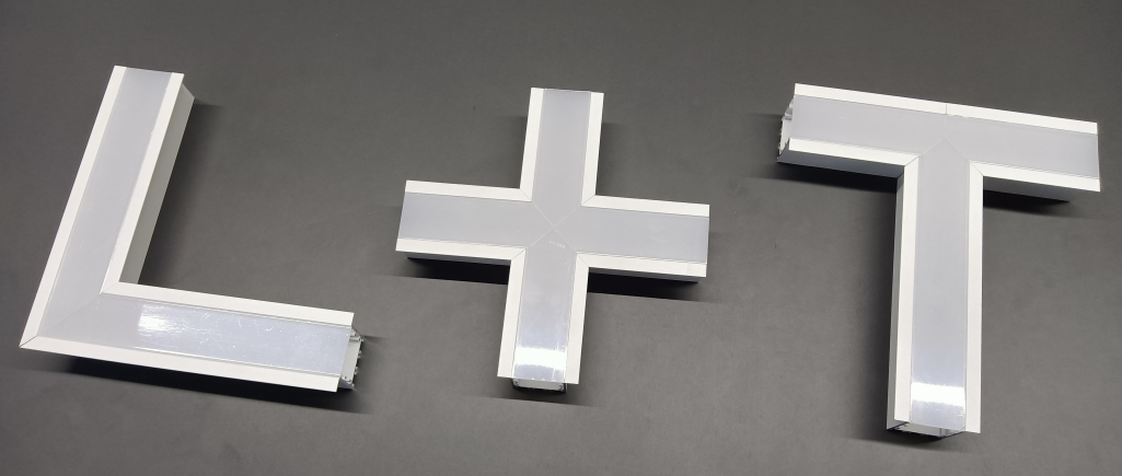 W35*H35mm LED Aluminium Extrusion Profiles Recessed Mount With PC Diffuser