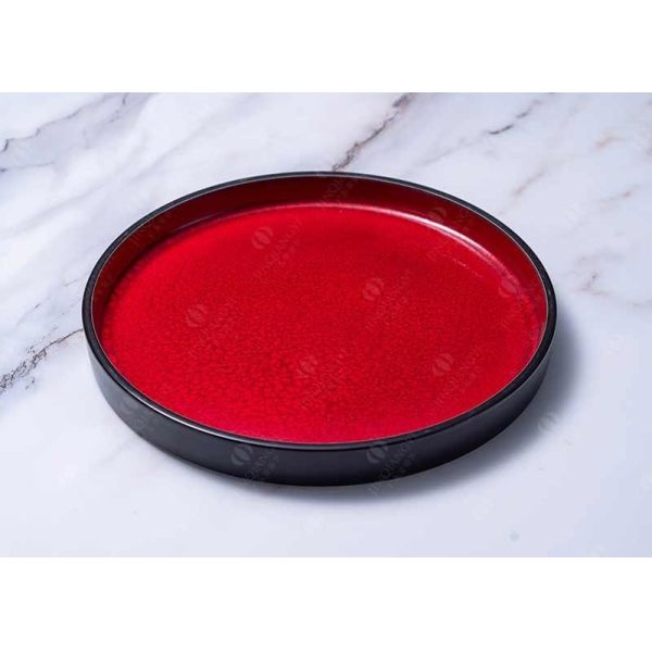 Buy Impact Resistance Straight Ceramic Dinner Plate Microwave Safe at wholesale prices