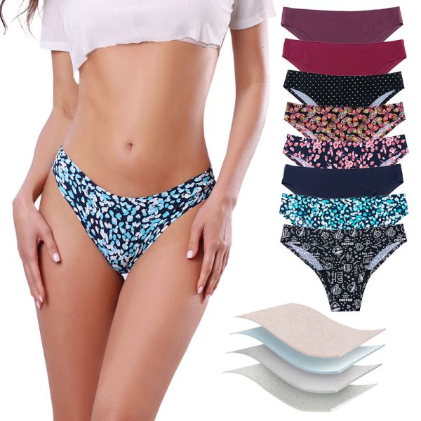 Seamless Teen Period Panties Teenagers Wearing Briefs Laser Cut Low Waist 4