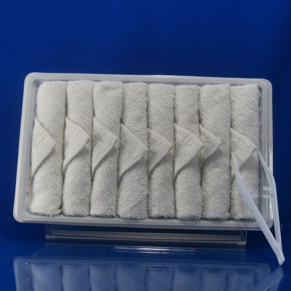 Buy White Hot Airline Disposable Cotton Towel at wholesale prices