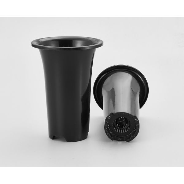 Black plastic orchid flower POTS high 290mm, 295mm, 160mm, 240mm, 210mm plant pots