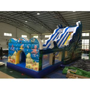 Digital Printing Commercial Inflatable Slide Jumping Castle Slide Bounce House