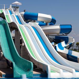 Splash Slide Amusement Park Equipment Commercial Large Rainbow Slide Combined