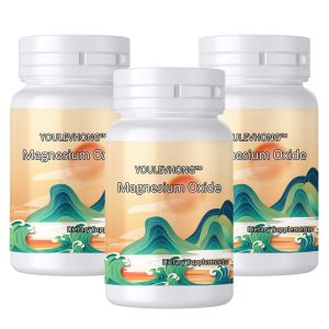 Magnesium Oxide Supplement 100 Capsules Gluten Free USA Manufactured
