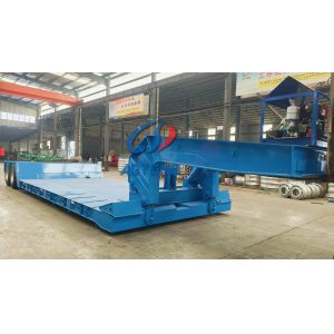 3 Axles Gooseneck Lowboy Tractor Trailer 60000KG Payload