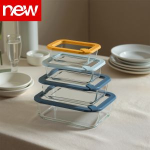 Oven Safe and Dishwasher Safe Glass Food Container with Freezer Safe Borosilicat