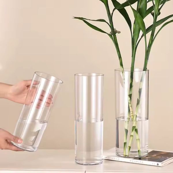 Custom Wholesale Luxury Modern Transparent Acrylic Candle Holder Pillar Floating