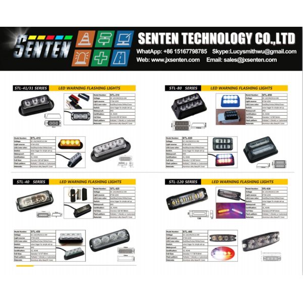 DC12-24V AMBER LED grill light /high-power flashing deck dash light/ FLASH LAMPE, Stroboskopowe