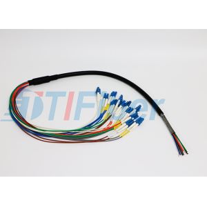 12 Core FTTX Fiber Optic Pigtail for Patch Panel , lc pigtail multimode