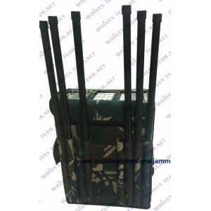All In One Mobile Signal Jammer Device Blocking GPS WiFi RF Signal With Backpack