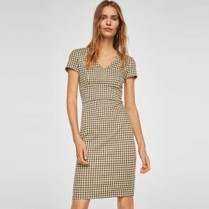 Hot sell woven ladies summer office dress